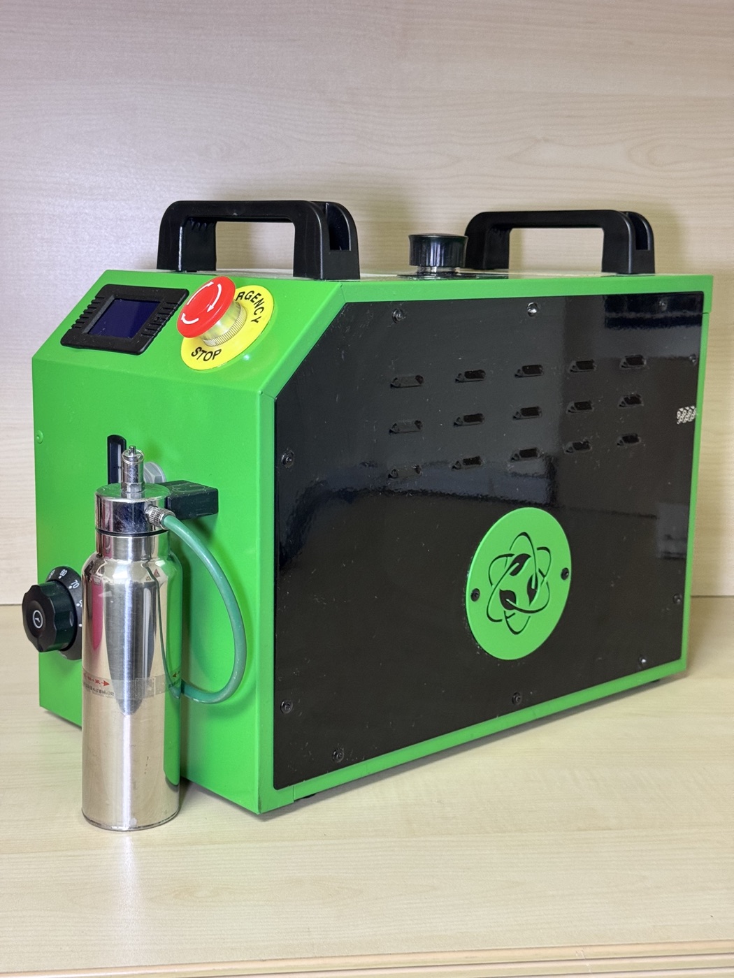 Green and black cleaning-system equipment